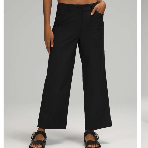 lululemon athletica Pants - ❌SOLD ❌Lululemon City Sleek 5 Pocket Wide-Leg High Rise 7/8 Length Pant Black